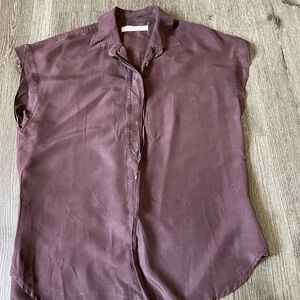 We The Free Sleeveless Button-Down Shirt - Brown